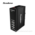 Switch DC48V de 8 portas gigabit PoE com Ethernet industrial gerenciado em estoque montado em trilho din